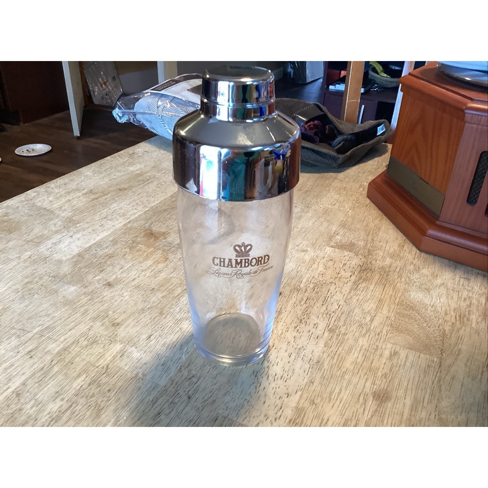 16Oz Glass Shaker Tumbler Chambord Liqueur Royale De France Barware